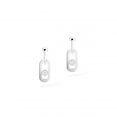 MESSIKA SO MOVE XL PENDANT EARRINGS WHITE GOLD DIAMOND EARRINGS 13132-WG